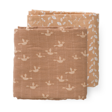 Afbeelding in Gallery-weergave laden, Swaddle set 2 birds/leafs