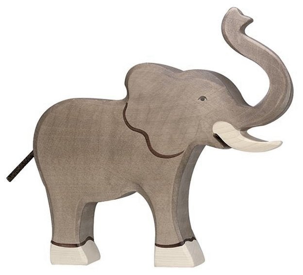 Houten olifant kalf12 cm
