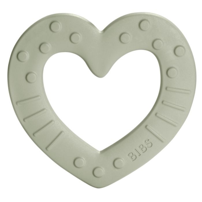 Heart teether blue