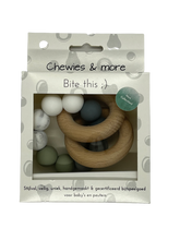 Afbeelding in Gallery-weergave laden, Basic Rattle blue/white
