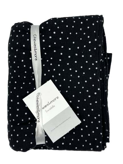Swaddle 135x135 (zwart polka)