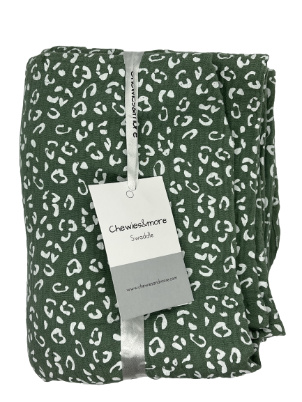 Swaddle leopard135x135 (green)
