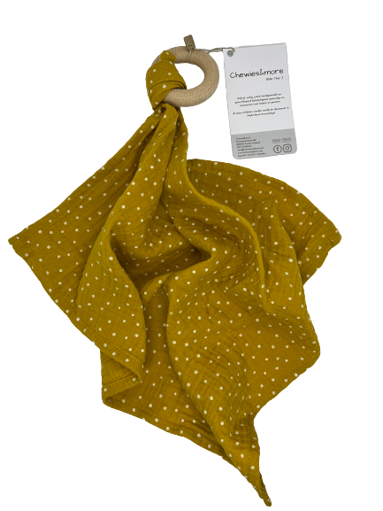 Chewie doek+ring yellow polka