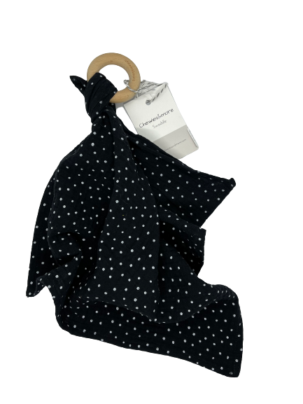 Chewie doek+ring (black polka)