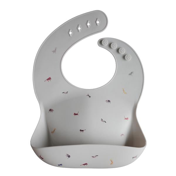 Silicone bib Mushie animals