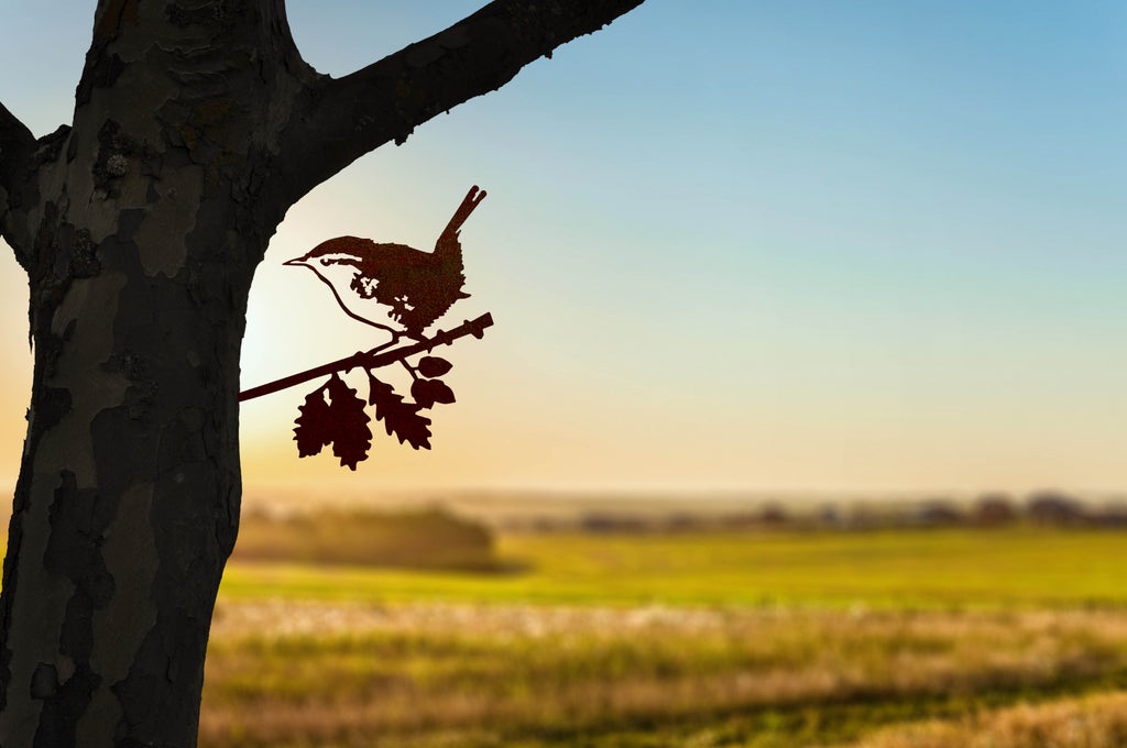 Metal bird winterkoning