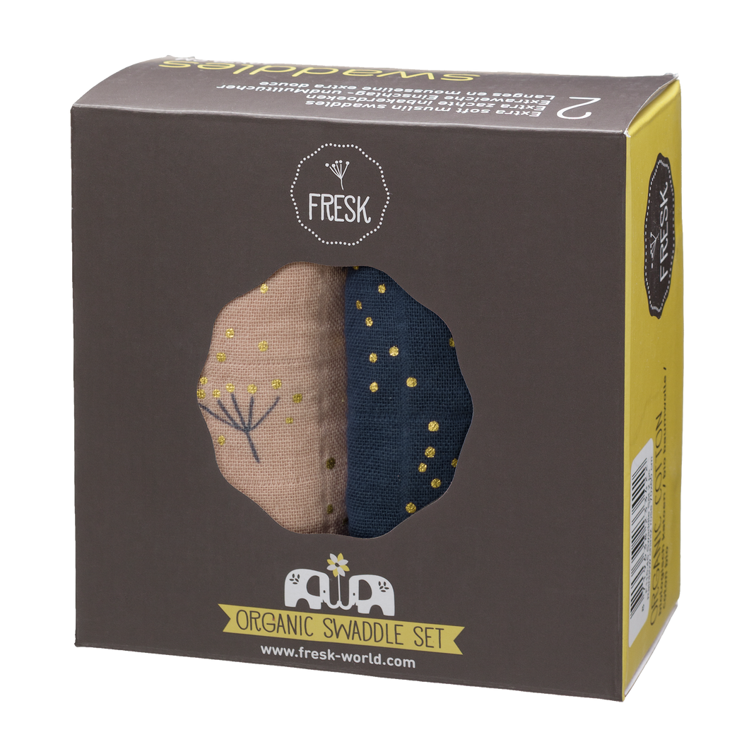 Swaddle set 2 dandelion/dot