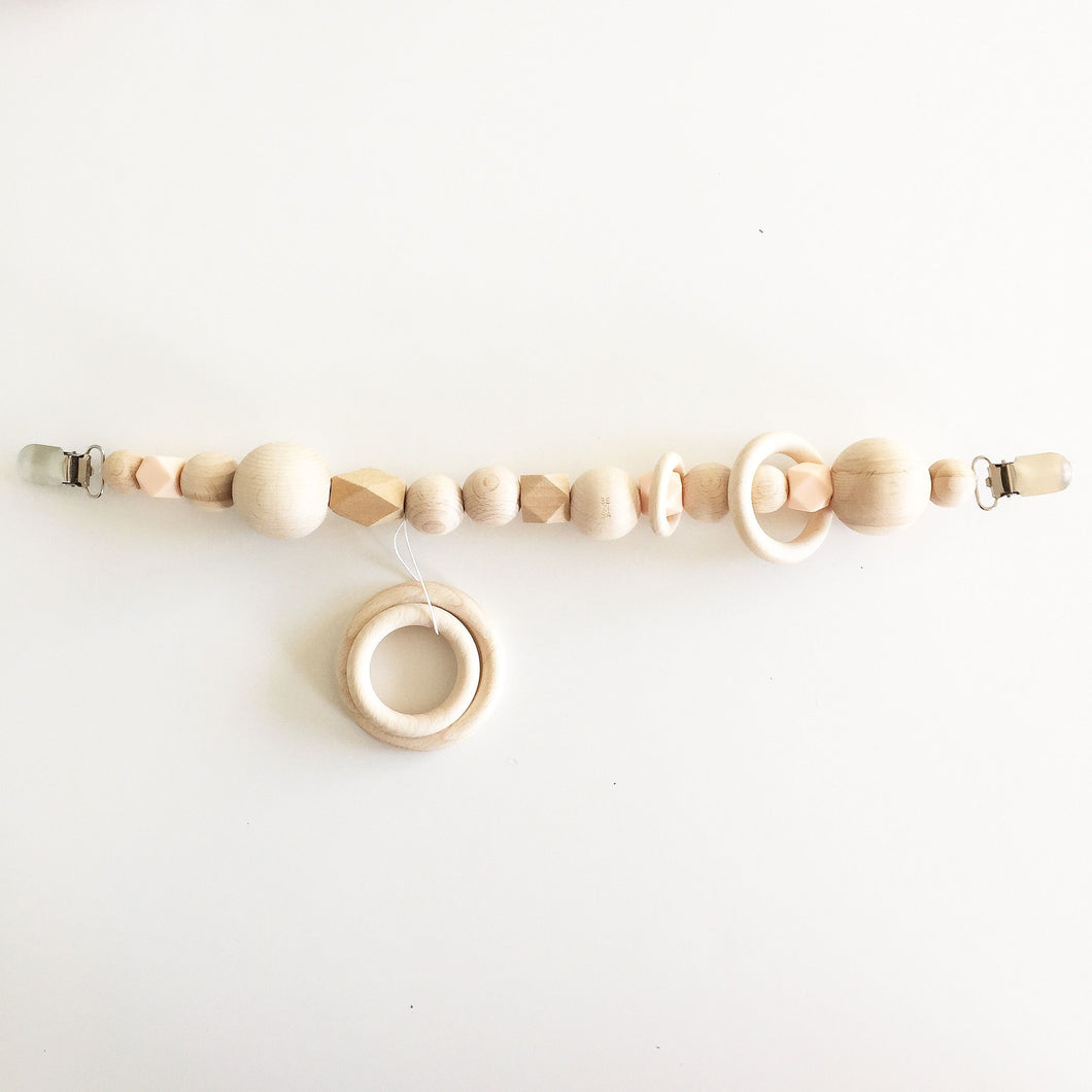 Wooden pramstring blush