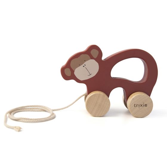 Wooden pull toy Monkey